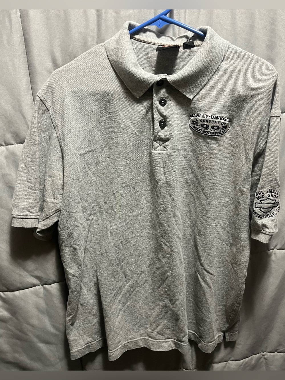 Vintage Harley Davidson Polo Size L Large Earl Small Cartersville